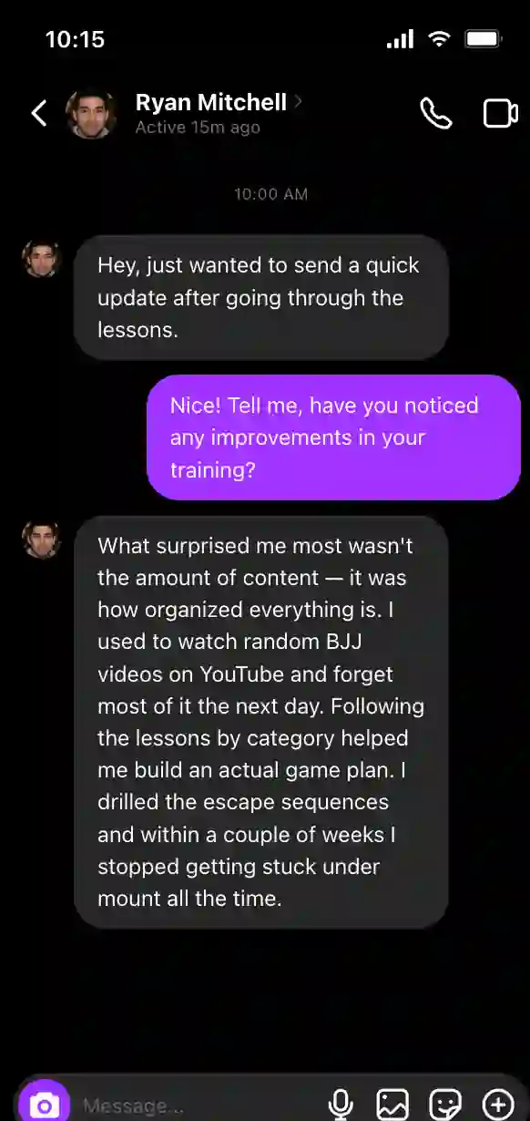 WhatsApp testimonial 2